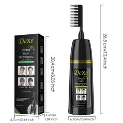 Gray Hair Shampoo Comb - Semi-Permanent Hair Dye for Men and Women
