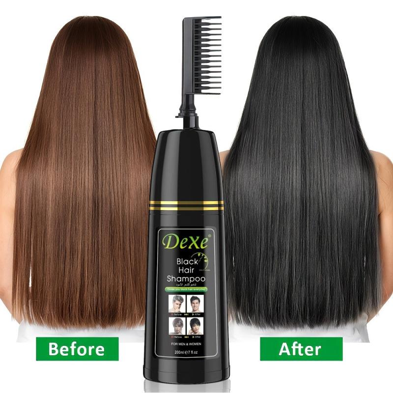 Gray Hair Shampoo Comb - Semi-Permanent Hair Dye for Men and Women