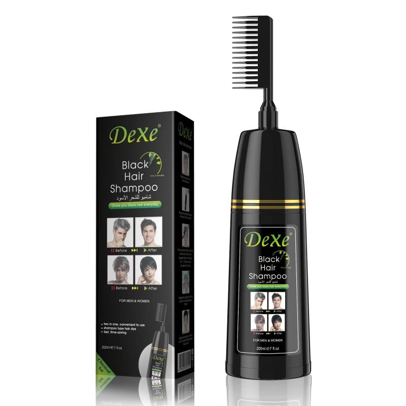 Gray Hair Shampoo Comb - Semi-Permanent Hair Dye for Men and Women