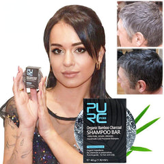 Gray Hair Dye Shampoo Charcoal Clean Soap Bar