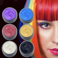 Halloween Hair Wax Temporary Hair Dye Cream DIY Disposable Hair Styling Clay