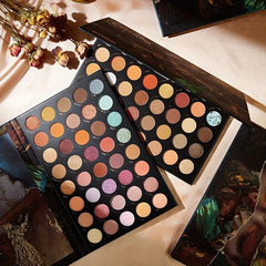 40 Eyeshadow Palette Matte Shimmer Pearly Finish Cyan Golden Tone Eyeshadow