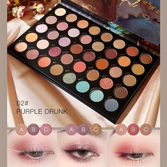 40 Eyeshadow Palette Matte Shimmer Pearly Finish Cyan Golden Tone Eyeshadow