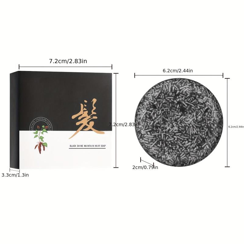 Bamboo Charcoal Shampoo Bar for Deep Cleansing Hair and Repairing Damage