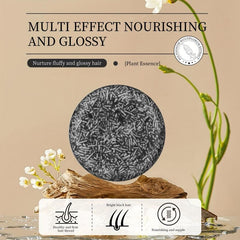 Bamboo Charcoal Shampoo Bar for Deep Cleansing Hair and Repairing Damage