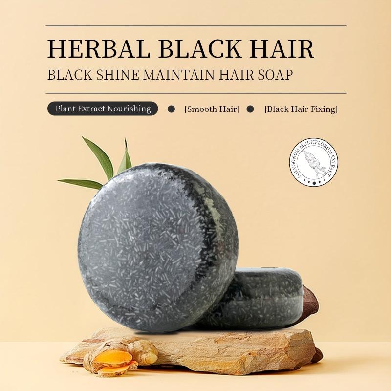 Bamboo Charcoal Shampoo Bar for Deep Cleansing Hair and Repairing Damage