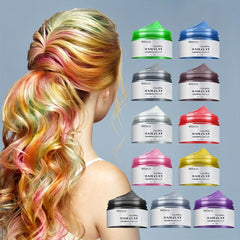 Temporary Hair Dye Wax Cream for Instant Hairstyle - Y2K Halloween Christmas Mud