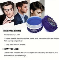 Men's Long Lasting Fragrant Hair Wax, Moisturizing & Easy to Clean
