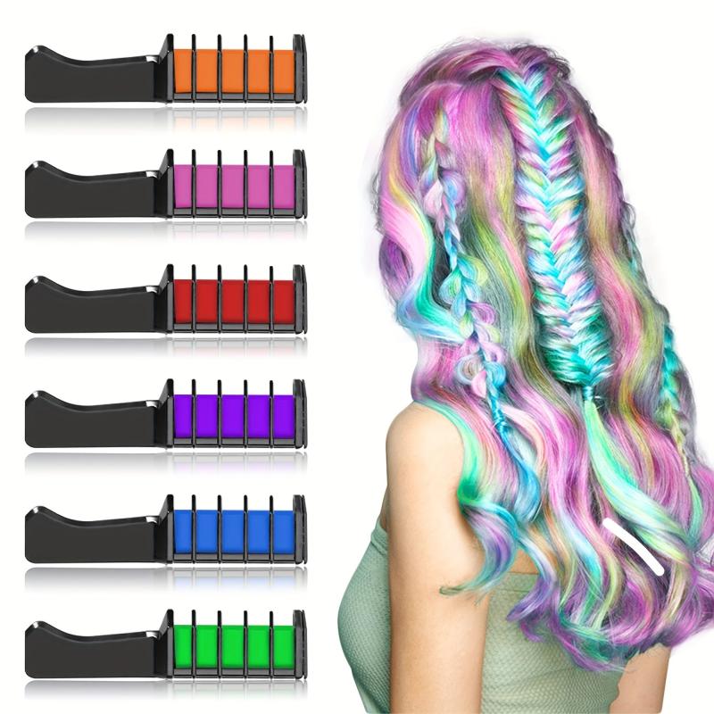 Hair Chalk Comb Makeup Kit - Washable Hair Dye - Kids Ages 6-11