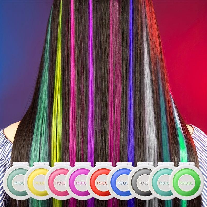 9 Colors Washable Hair Dye Chalk for Halloween Cosplay and Birthdays