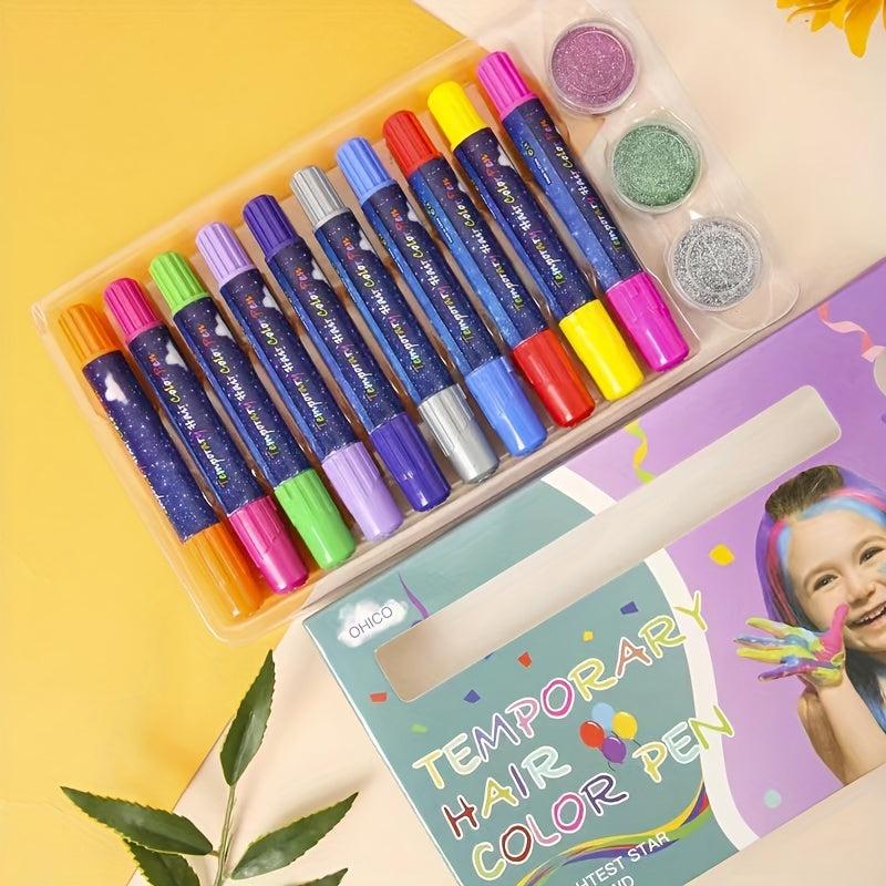 Temporary Highlight Hair Crayons Party Makeup Water Soluble