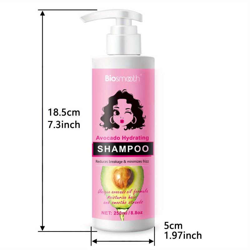 250ml Avocado Hydrating Shampoo - Smoothing & Moisturizing Hair