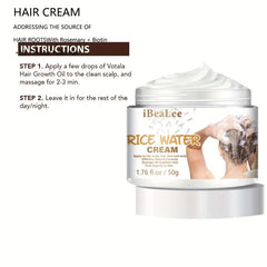 Hair Regeneration Cream Rice Water Hair Care Cream For Women Men
