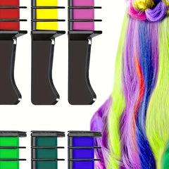 10 Washable Hair Chalk Combs for Birthday Halloween Costume Party Use