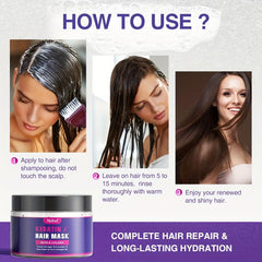 Keratin Hair Mask Biotin Collagen Argan for Dry Damaged Hair