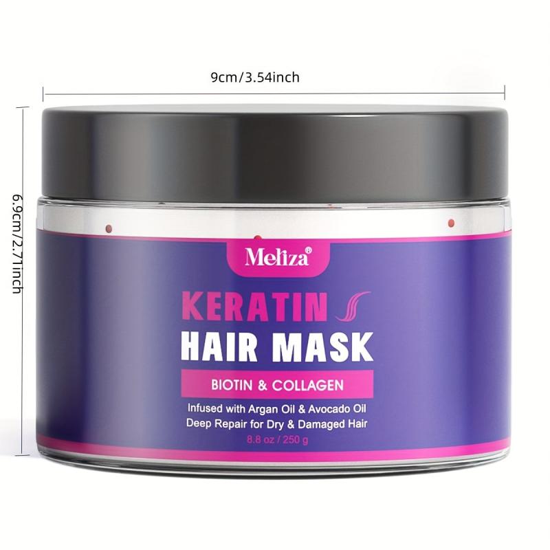 Keratin Hair Mask Biotin Collagen Argan for Dry Damaged Hair