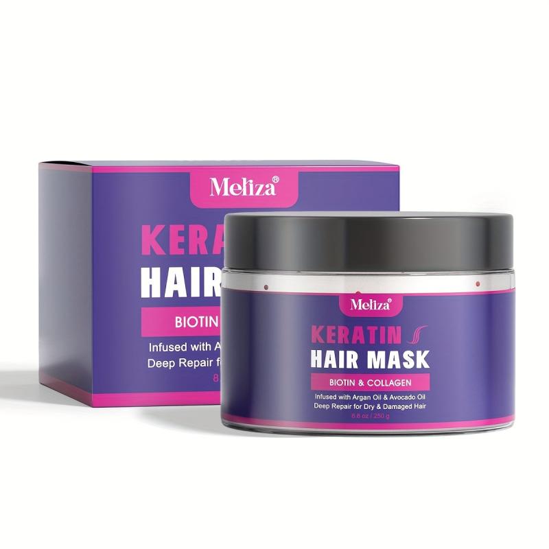 Keratin Hair Mask Biotin Collagen Argan for Dry Damaged Hair