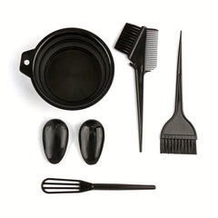 5pcs Hair Dye Tools Kit Bowl Brush Earmuff Set For Salon & Home