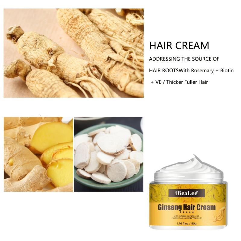 50g Hair Cream Strengthens Healthy Hair with Ginger Essential Oil