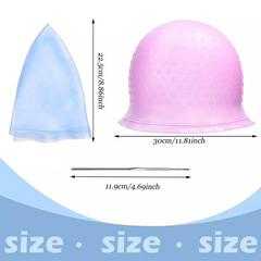 Hair Coloring Highlighting Cap With Hook Hair Dyeing Highlighting Kit