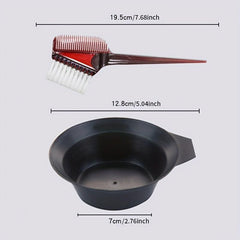 Professional Hair Dyeing Kit Set with Brush, Bowl, Earmuff, Clips, Cape