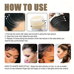 75g Keratin Hair Wax Stick Flyaway & Frizz Tamer For Smooth Hair