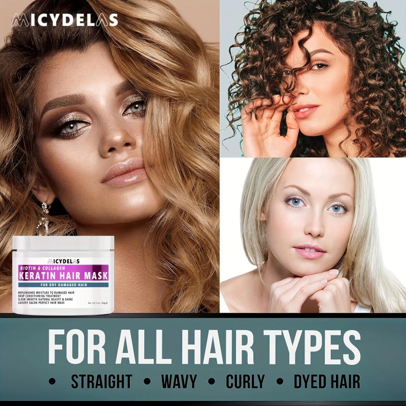 Keratin Hair Mask with Biotin & Collagen - Deep Conditioning for All Hair Types
