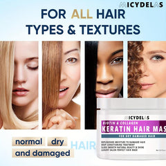 Keratin Hair Mask with Biotin & Collagen - Deep Conditioning for All Hair Types
