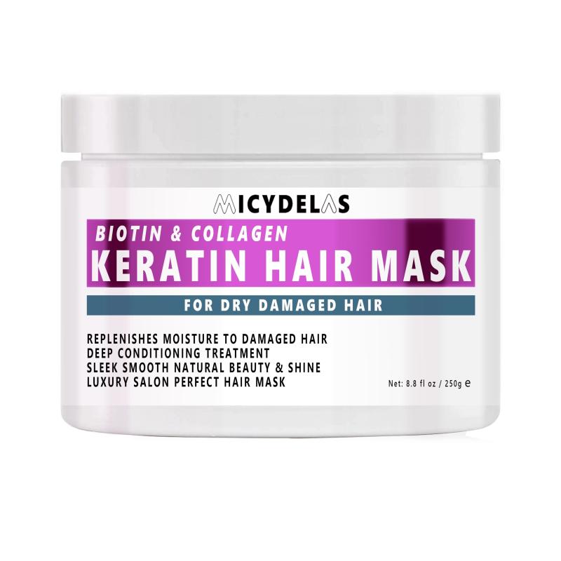 Keratin Hair Mask with Biotin & Collagen - Deep Conditioning for All Hair Types
