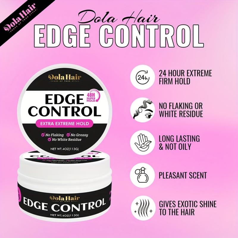 4pcs Edge Control Kit Strong Hold Non-greasy Edge Smoother & Headband