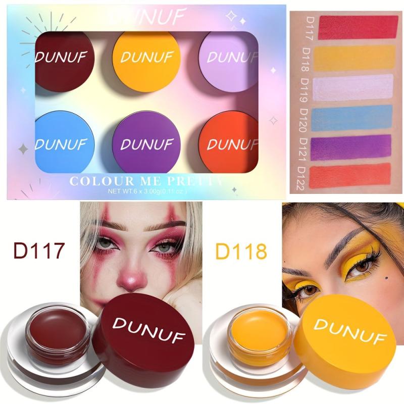 6 Eyeshadow Palette Matte Eyeliner Brow Tint Face Paint Halloween Makeup Kit