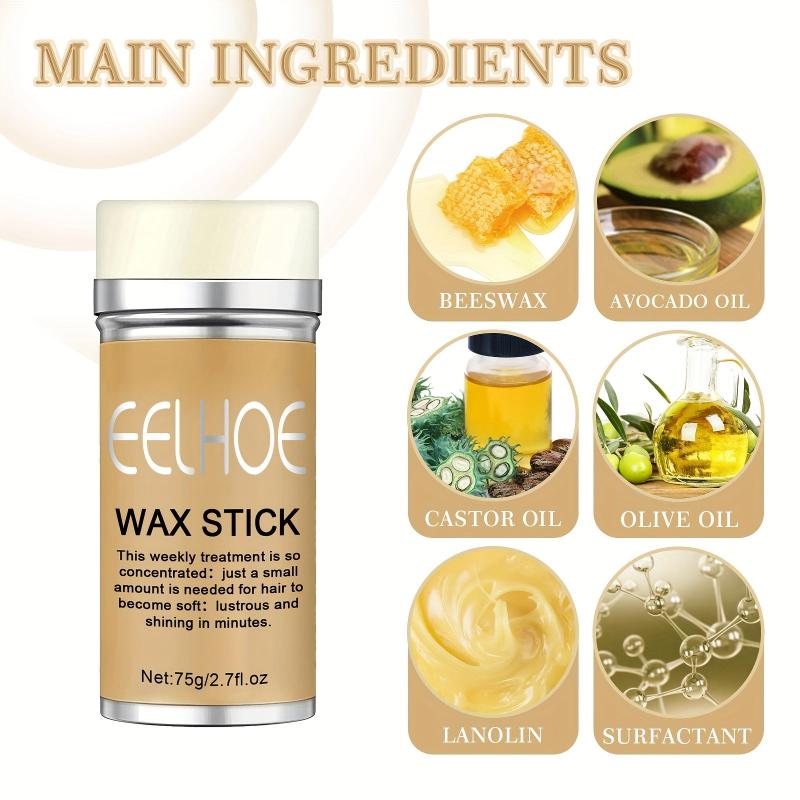 75g Long Lasting Hair Wax Stick Anti Frizz Natural Gloss Solid Styling