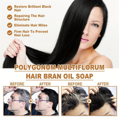 Polygonum Multiflorum Shampoo Soap Moisturizing Cleansing Hair