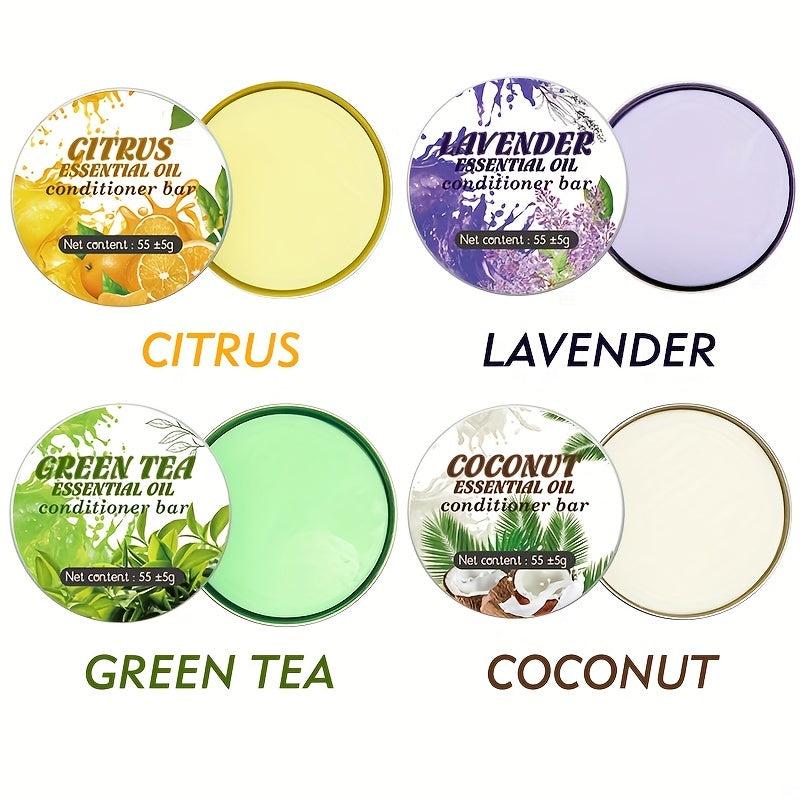 Solid Shampoo & Conditioner Bar with Essential Oils for Hair Care