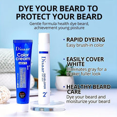 Beard Cream for Men Gray Coverage Fast Drying Agent