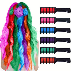 Hair Chalk Comb for Girls Washable Hair Dye Age 4-10 Birthday Cosplay