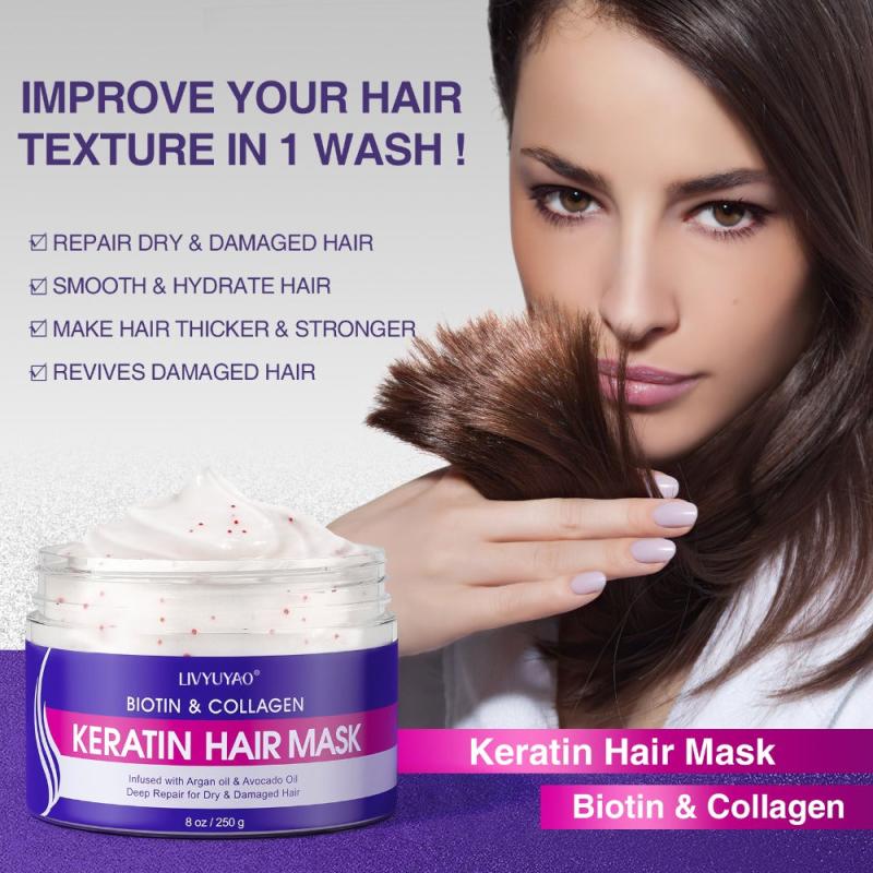 Biotin Collagen Keratin Hair Mask Repair Dry Brittle Hair
