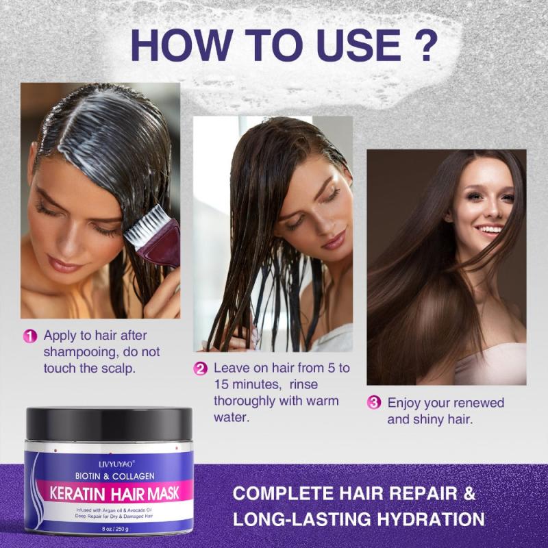 Biotin Collagen Keratin Hair Mask Repair Dry Brittle Hair