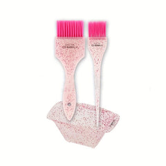 Hair Dye Brushes & Tinting Bowl Set Glitter Coloring Brush Hair Mixing Bowl