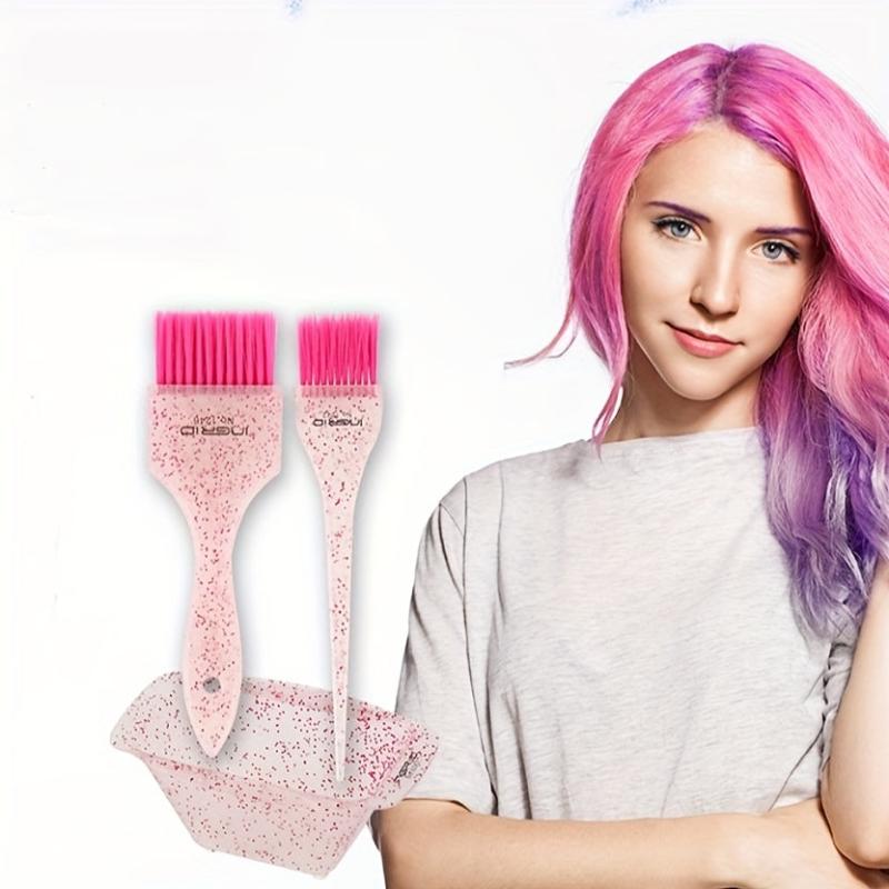 Hair Dye Brushes & Tinting Bowl Set Glitter Coloring Brush Hair Mixing Bowl
