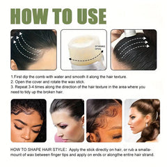 75g Rosemary Mint Hair Wax Smoothing Frizz Hair Styling Broken Hair Cream
