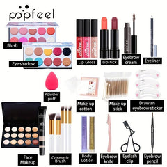 All In One Makeup Set Eyeshadow Concealer Lip Gloss Eyebrow Pencil