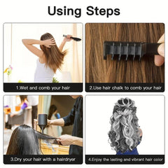 Washable Hair Chalk Comb Temporary Hair Dye for DIY Cosplay Halloween Christmas