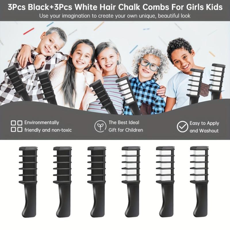 Washable Hair Chalk Comb Temporary Hair Dye for DIY Cosplay Halloween Christmas