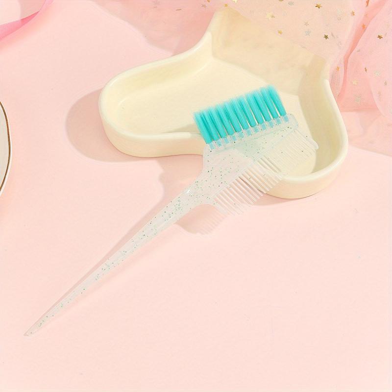 Glitter Hair Dye Comb Double Sided Coloring Brush for Barber Salon Home Use