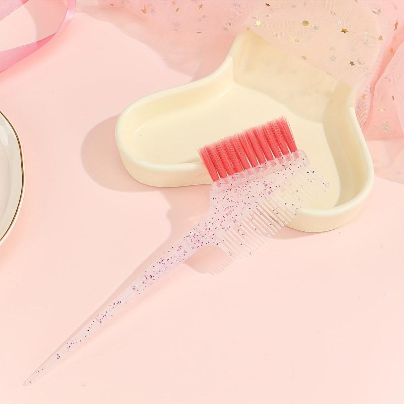 Glitter Hair Dye Comb Double Sided Coloring Brush for Barber Salon Home Use