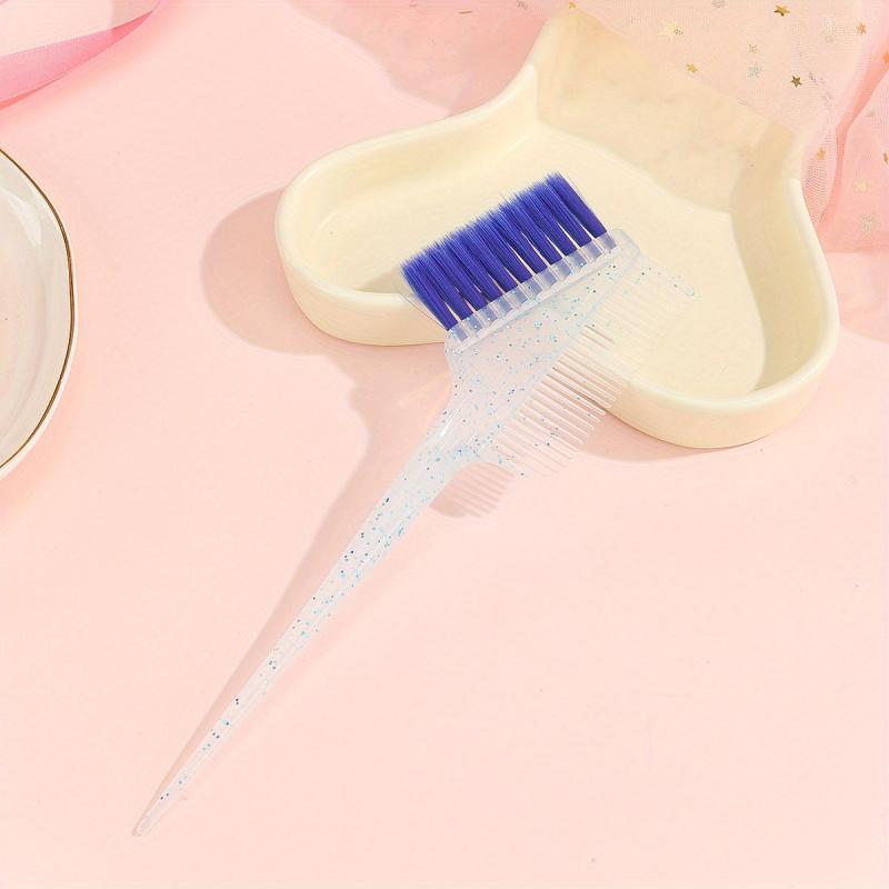 Glitter Hair Dye Comb Double Sided Coloring Brush for Barber Salon Home Use