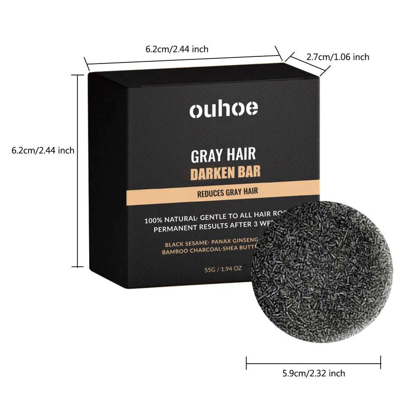 Gray Hair Darken Shampoo Bar - Darkening Shampoo Bar For Gray Hair