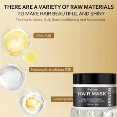 Keratin Hair Mask - Frizz Repair for Dry & Damaged Hair