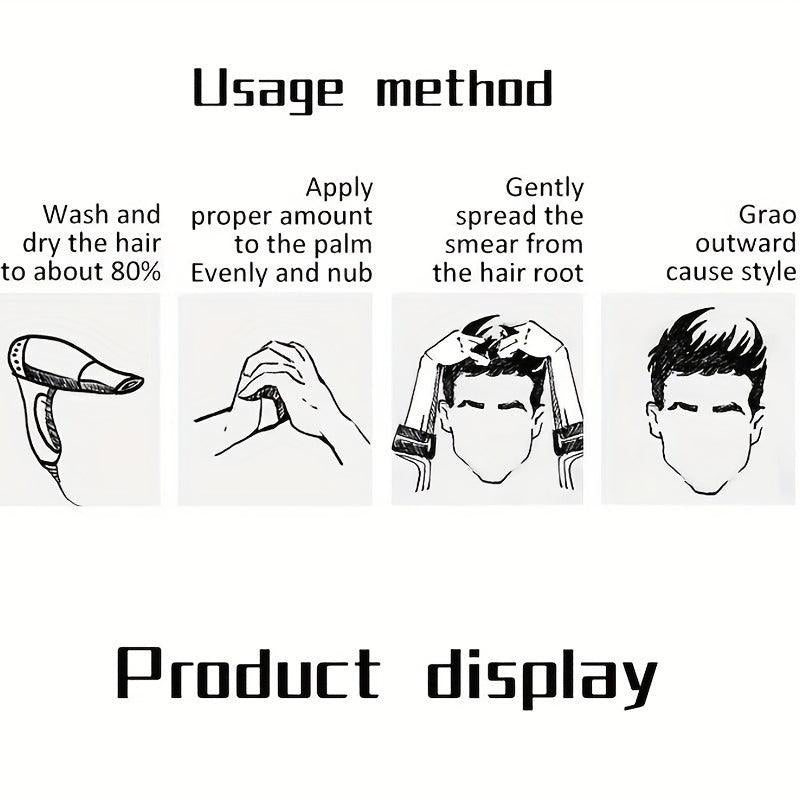 Men's Hair Clay Wax Spray Clear Matte Long Lasting Styling Gel
